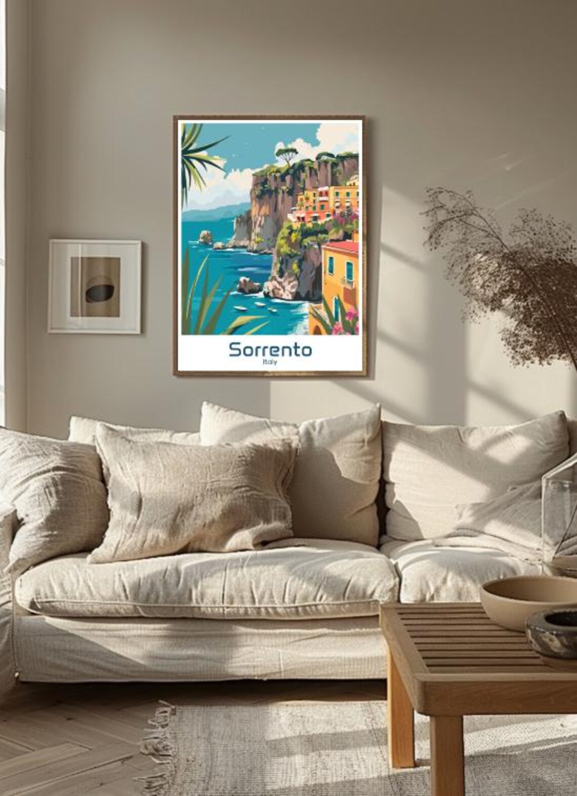 Sorrento Italy Amalfi Coast Cliffside Village Turquoise Sea Poster - Image 3