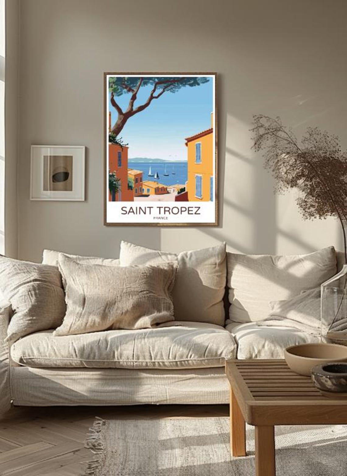 Saint Tropez France Travel Poster Coastal Wall Art Of French Riviera Scenic Mediterranean Print For Home Decor Beach Lovers Gift - Image 3