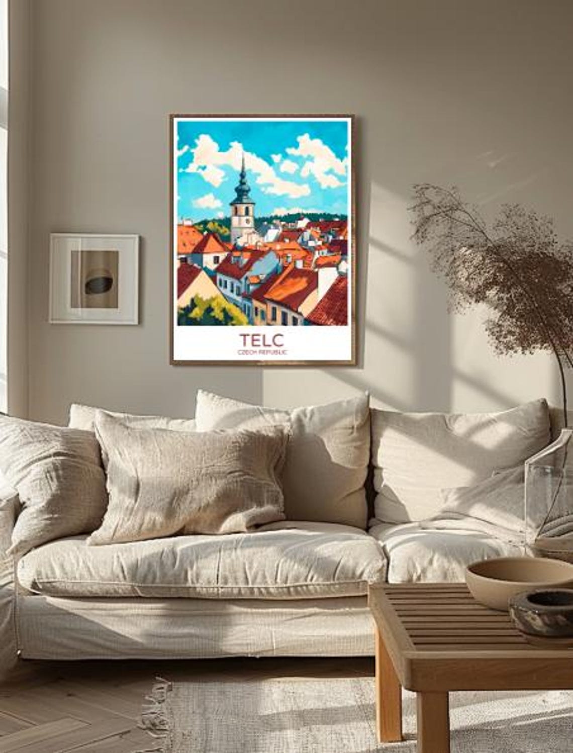 Telc Czech Republic Red Rooftops Historic Tower UNESCO Town Poster - Image 2