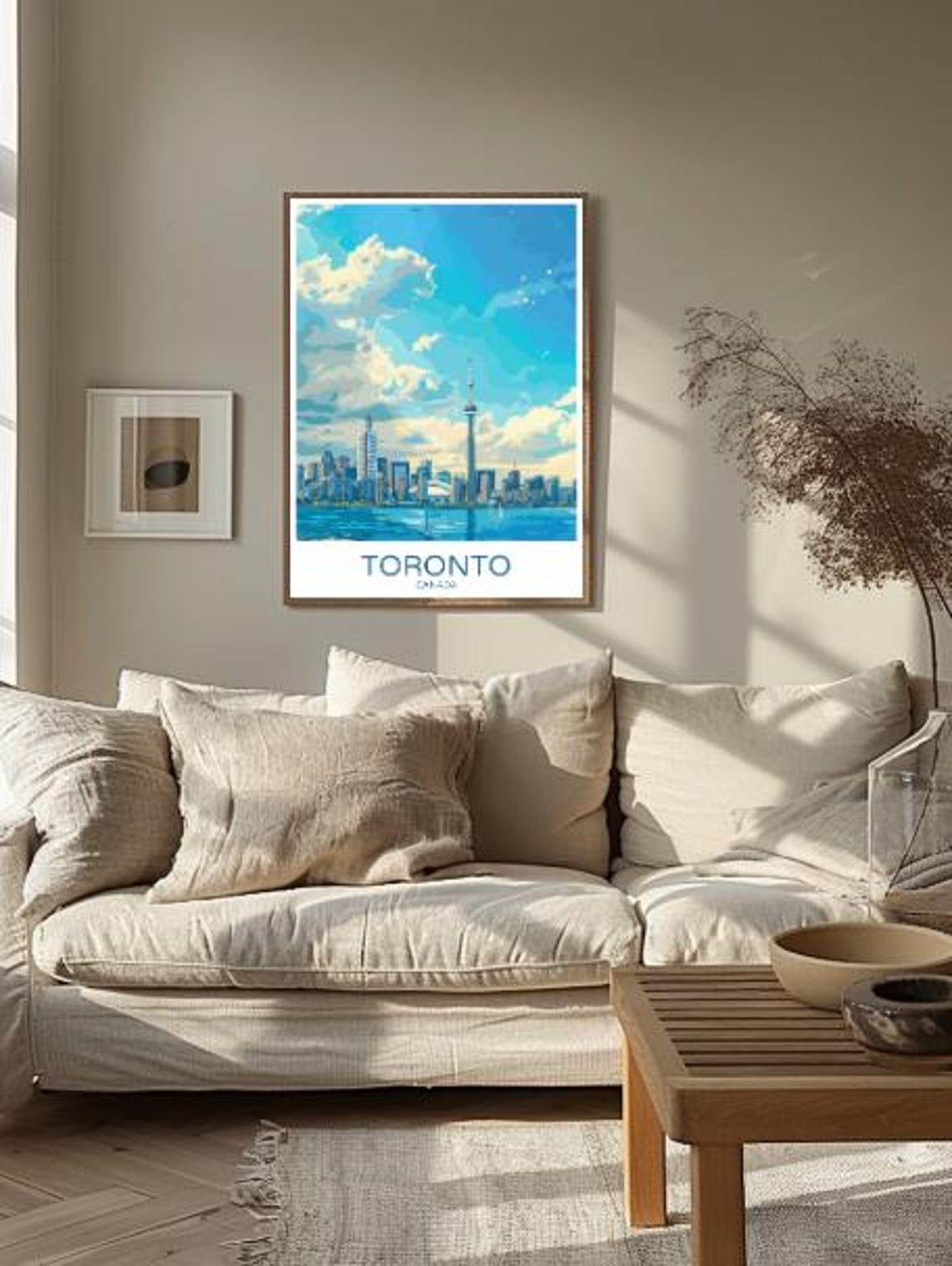 Toronto Canada CN Tower Skyline Lake View Vintage Travel Poster - Image 2