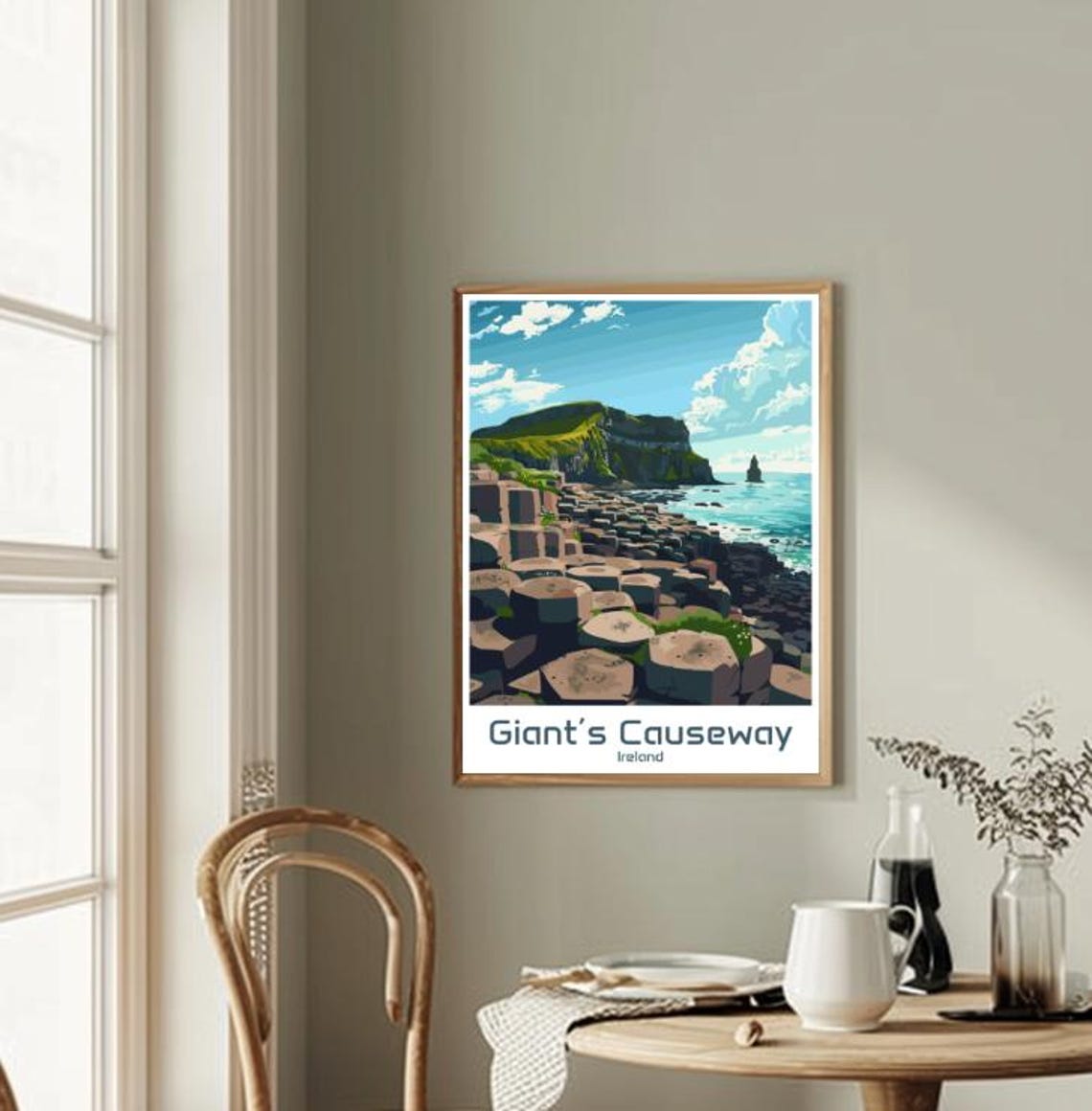 Giant's Causeway Ireland Basalt Columns Coastal Cliffs Poster - Image 2