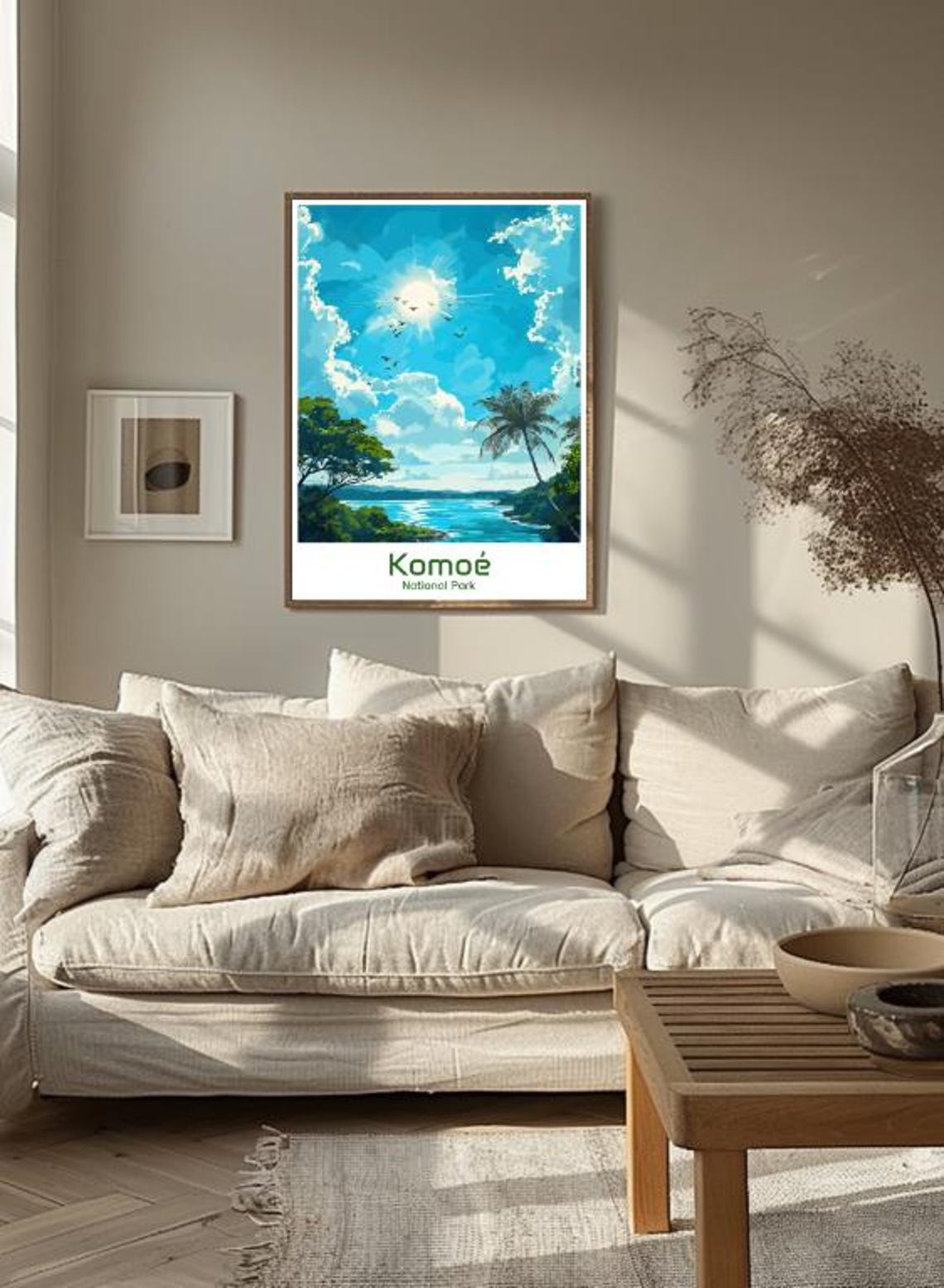 Komoé National Park Tropical River Lagoon Sunlight Travel Poster - Image 3
