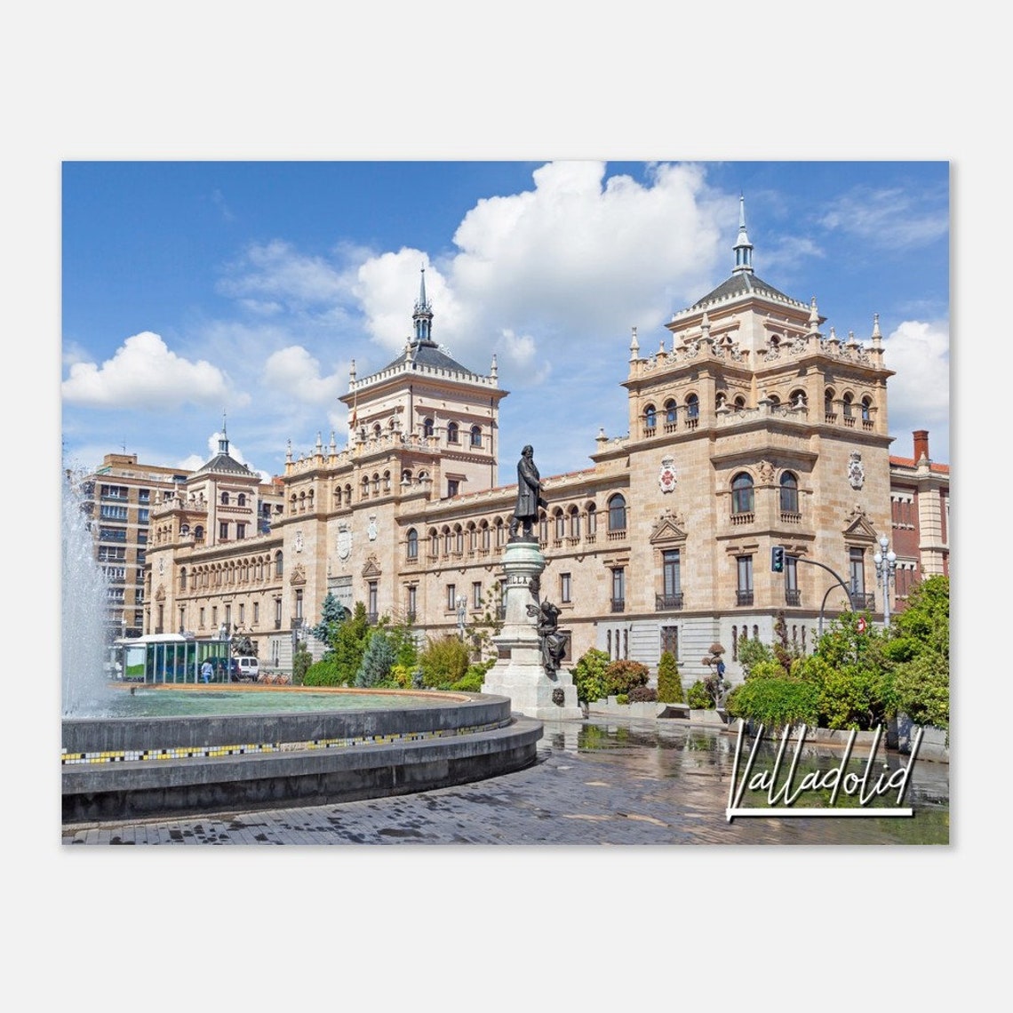 Valladolid Spain Cavalry Academy Historic Building Travel Poster