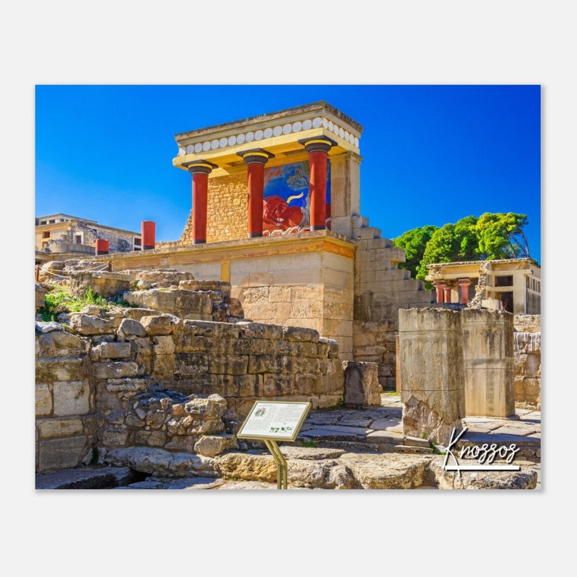 Knossos Palace Ruins Greece Travel Poster