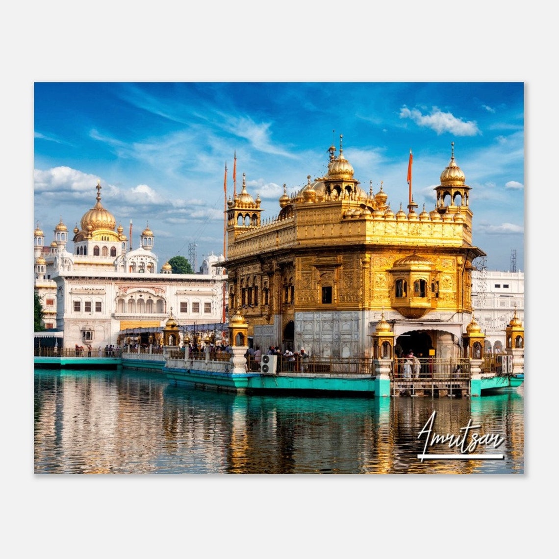 Golden Temple Amritsar Reflecting On Sacred Pool Photo Print