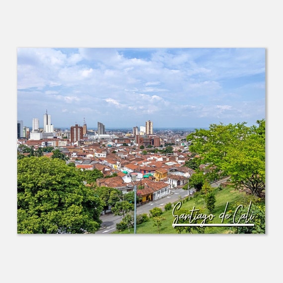 Santiago De Cali Colombia Skyline Poster Travel Home Decor