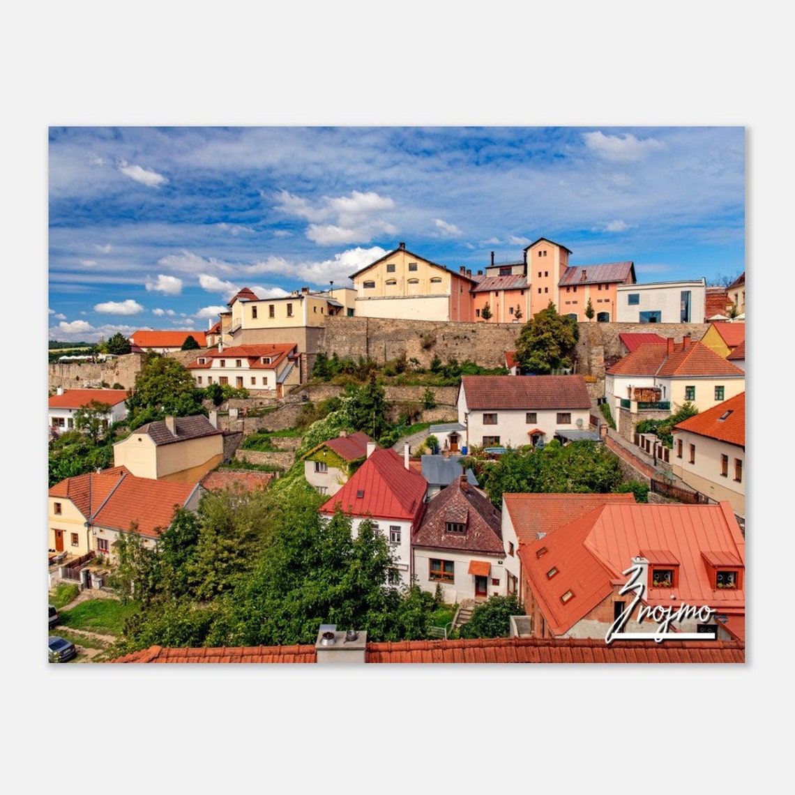 Znojmo Czech Republic Poster Old Town Skyline Travel Print
