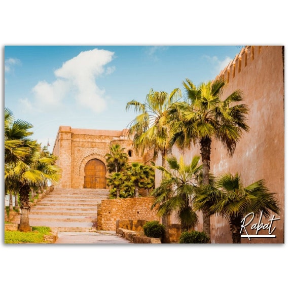 Rabat Morocco Travel Poster Moroccan Cityscape Wall Art