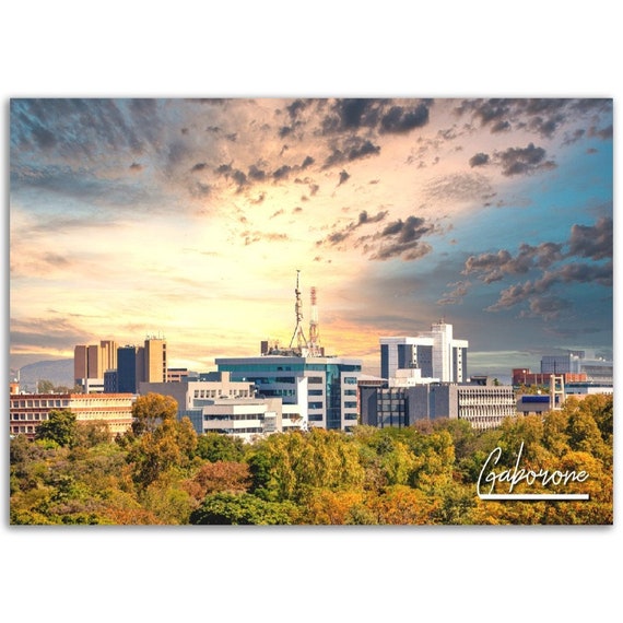 Gaborone Botswana Poster Print Africa Cityscape Wall Art