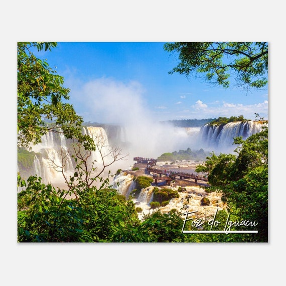 Iguazu Falls Brazil Poster Print Travel Photography Wall Art
