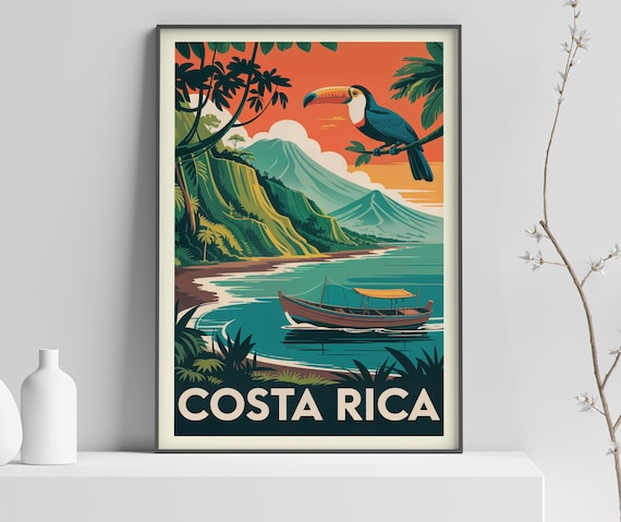Costa Rica Poster Print Countries Of The World Travel Vintage Wall 324