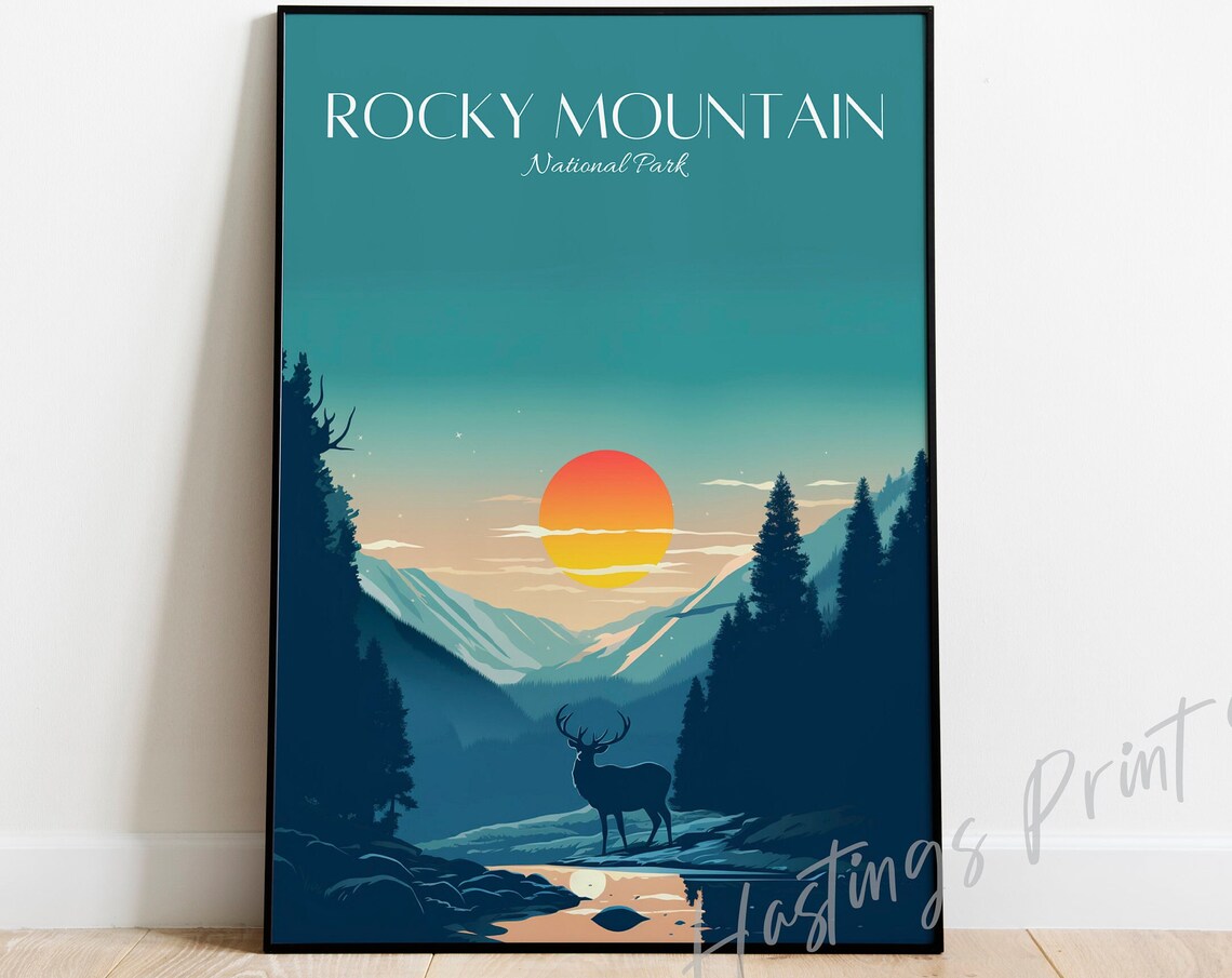 Rocky Mountain National Park Travel Poster