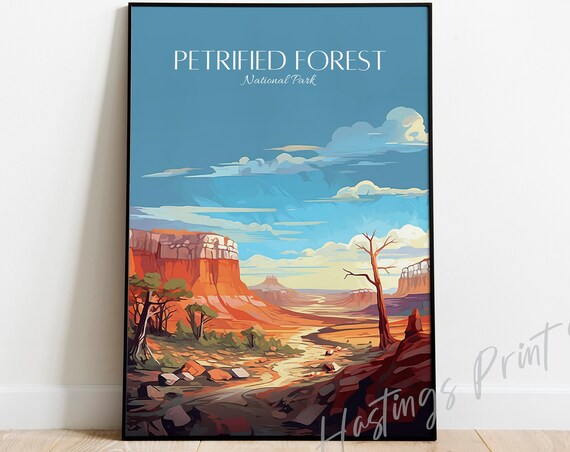 Petrified Forest National Park Vintage Travel Poster