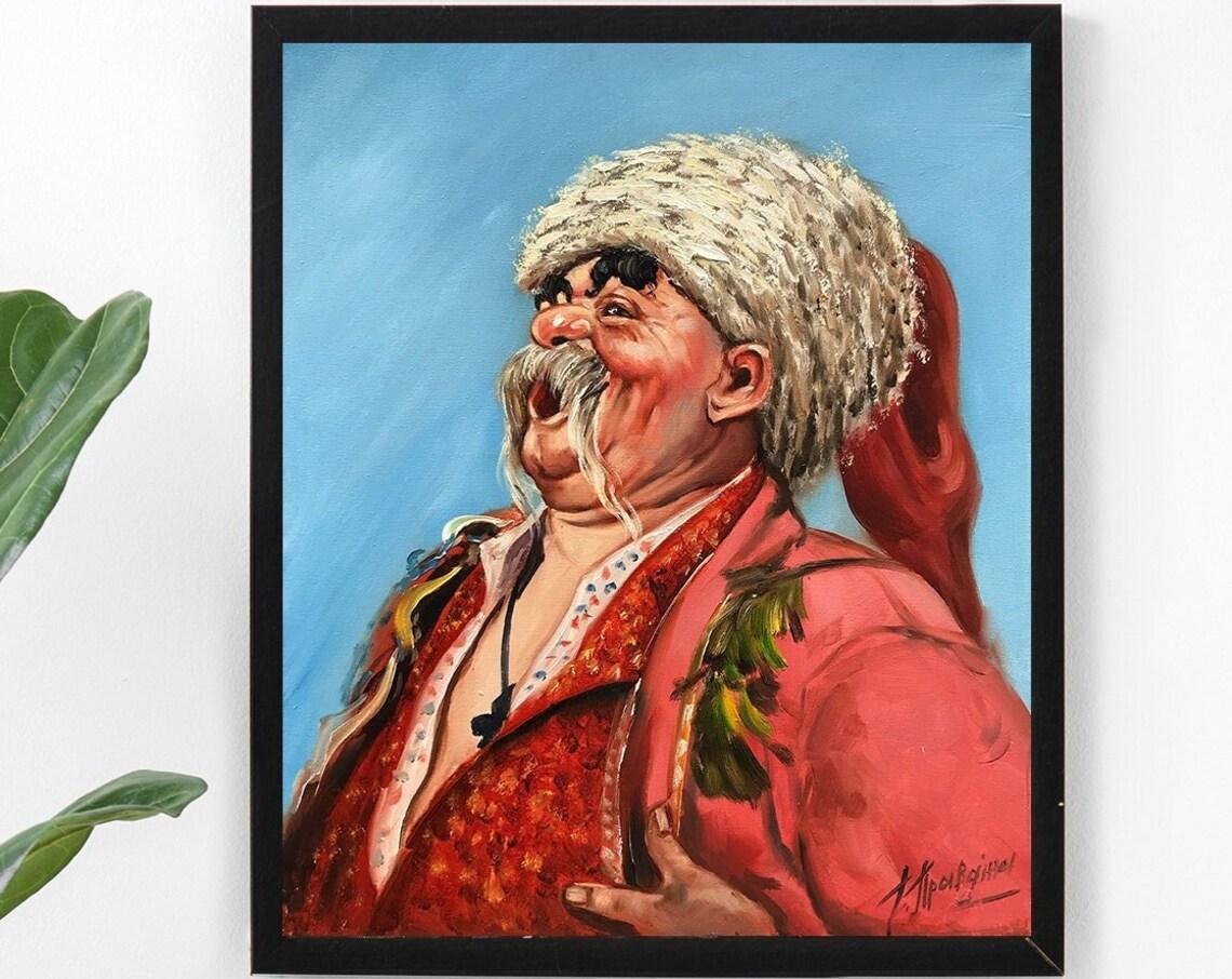 Ukrainian Cossack Painting, Ukrainian Folk Art Print - Image 3