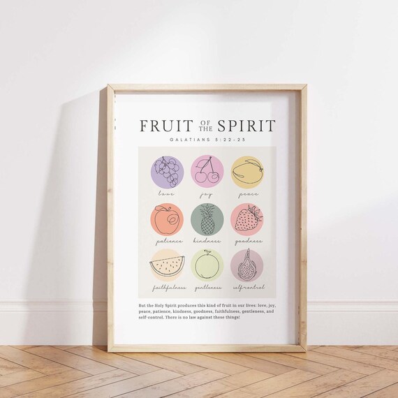Fruit Of The Spirit Galatians 52223 Illustrated Bible Chart Poster
