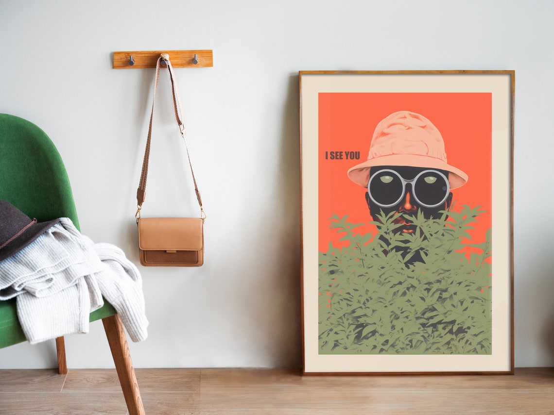 Funny Toilet Poster Bathroom Wall Art I See You Print Toilet Humor Poster Toilet Decor Print Retro Spy Wall Art Fun Quote - Image 5
