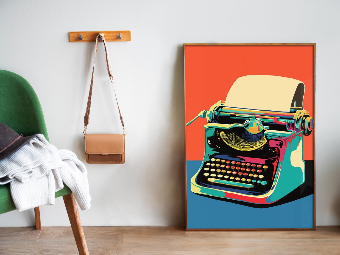 Retro Typewriter Print, Maximalist Literary Art - Image 5