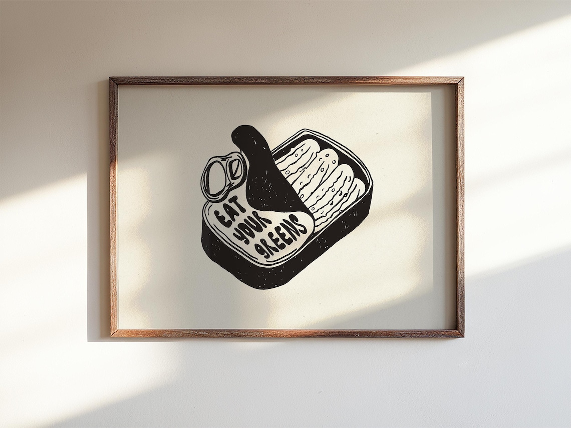Eat Your Greens Punny Vegetable Pantry Decor