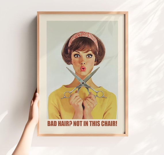 Funny Retro Salon Art Print