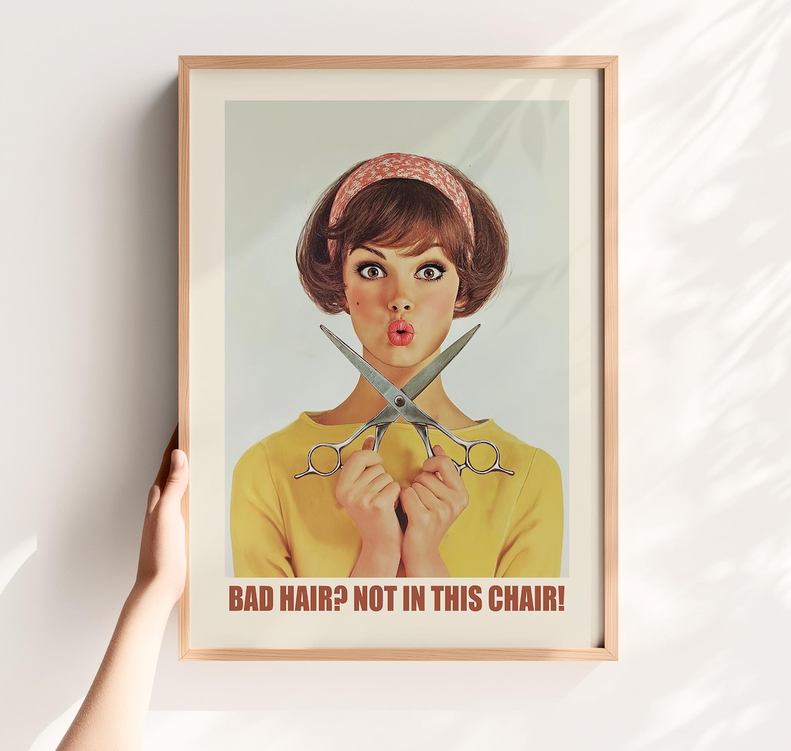 Funny Retro Salon Art Print