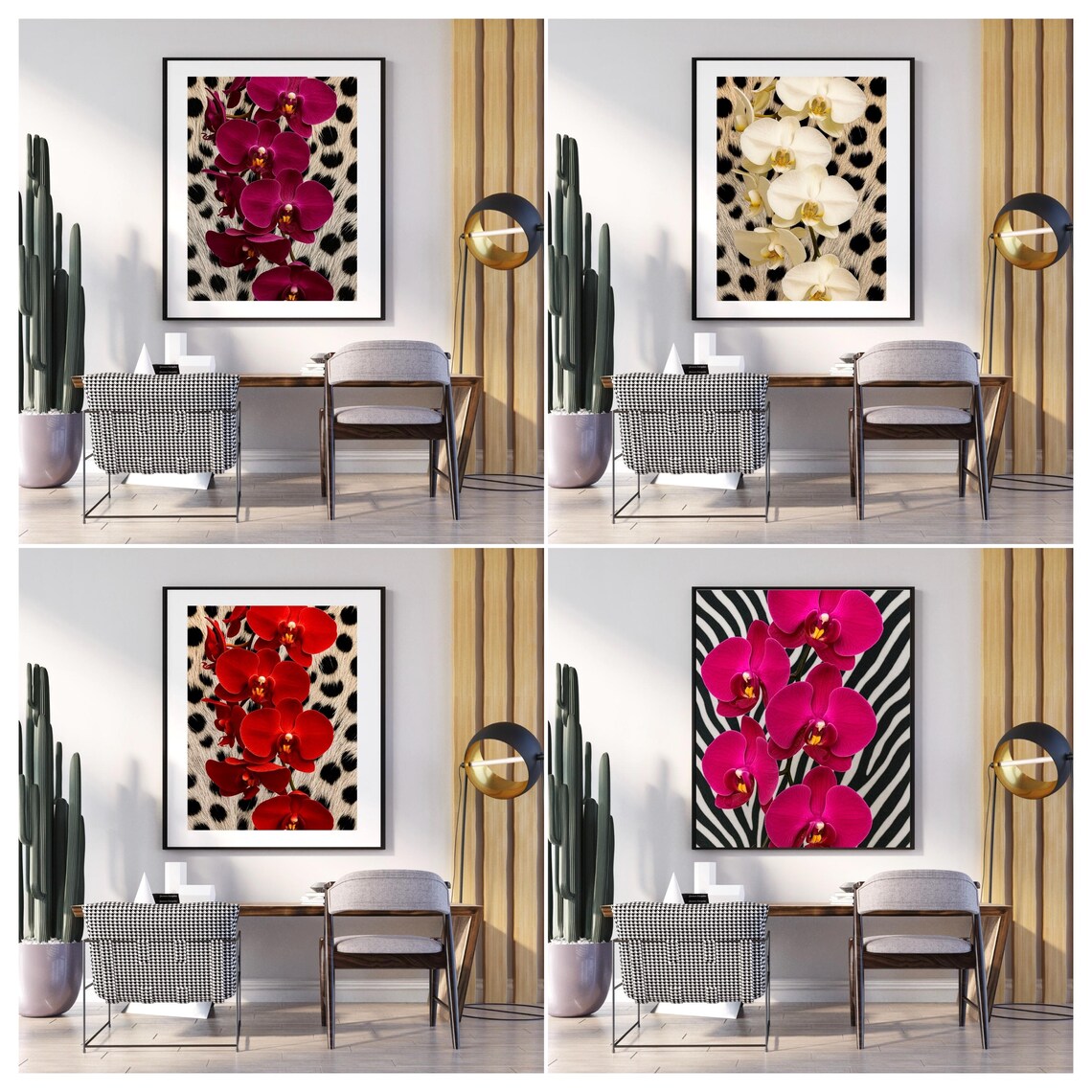 Orchid Art Print, Bold Christmas Gift For Women