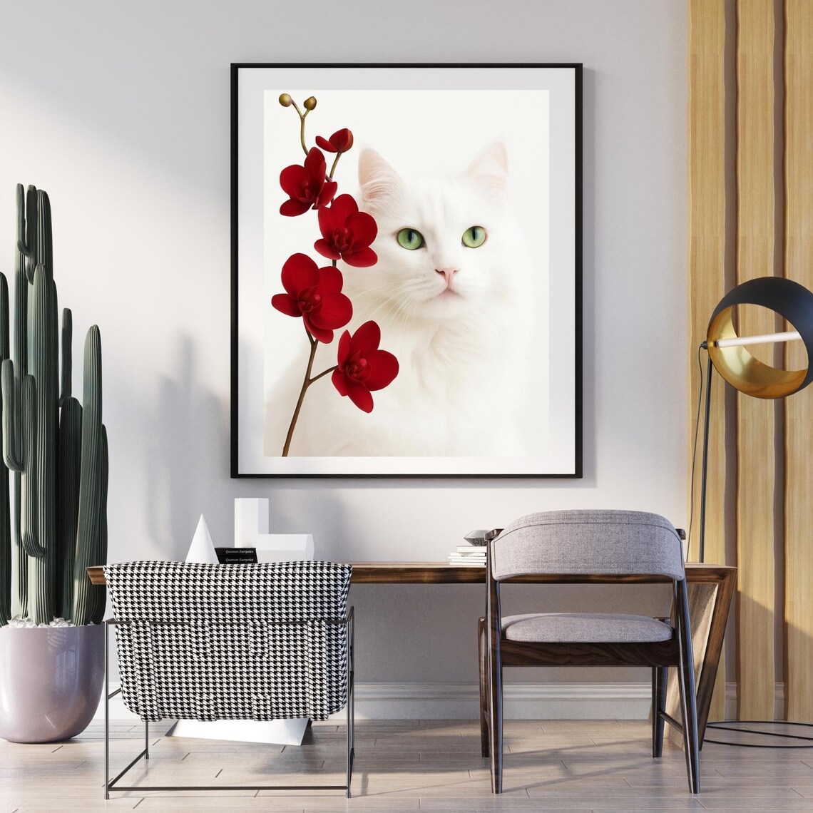Cat Portrait Nursery Animal Art Print