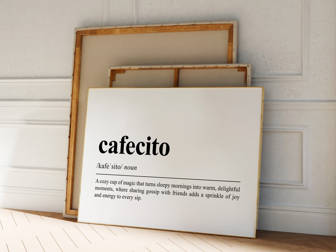 Cafecito Quote Print Spanish Coffee Definition Wall Art Cute Coffee Print Coffee Lover Gift Spanish Aesthetic Kitchen Decor - Image 3