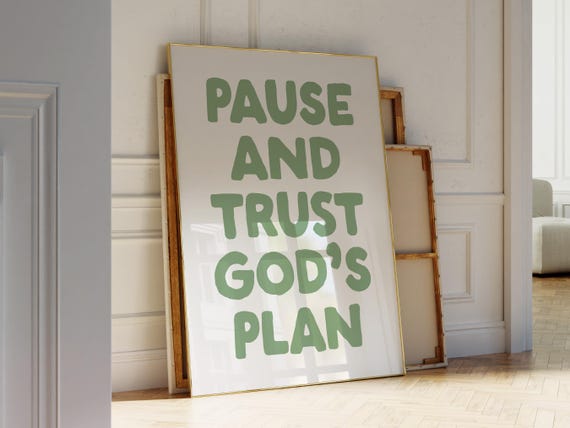 Christian Wall Art Sage Green Quote Print Scripture Cute Modern
