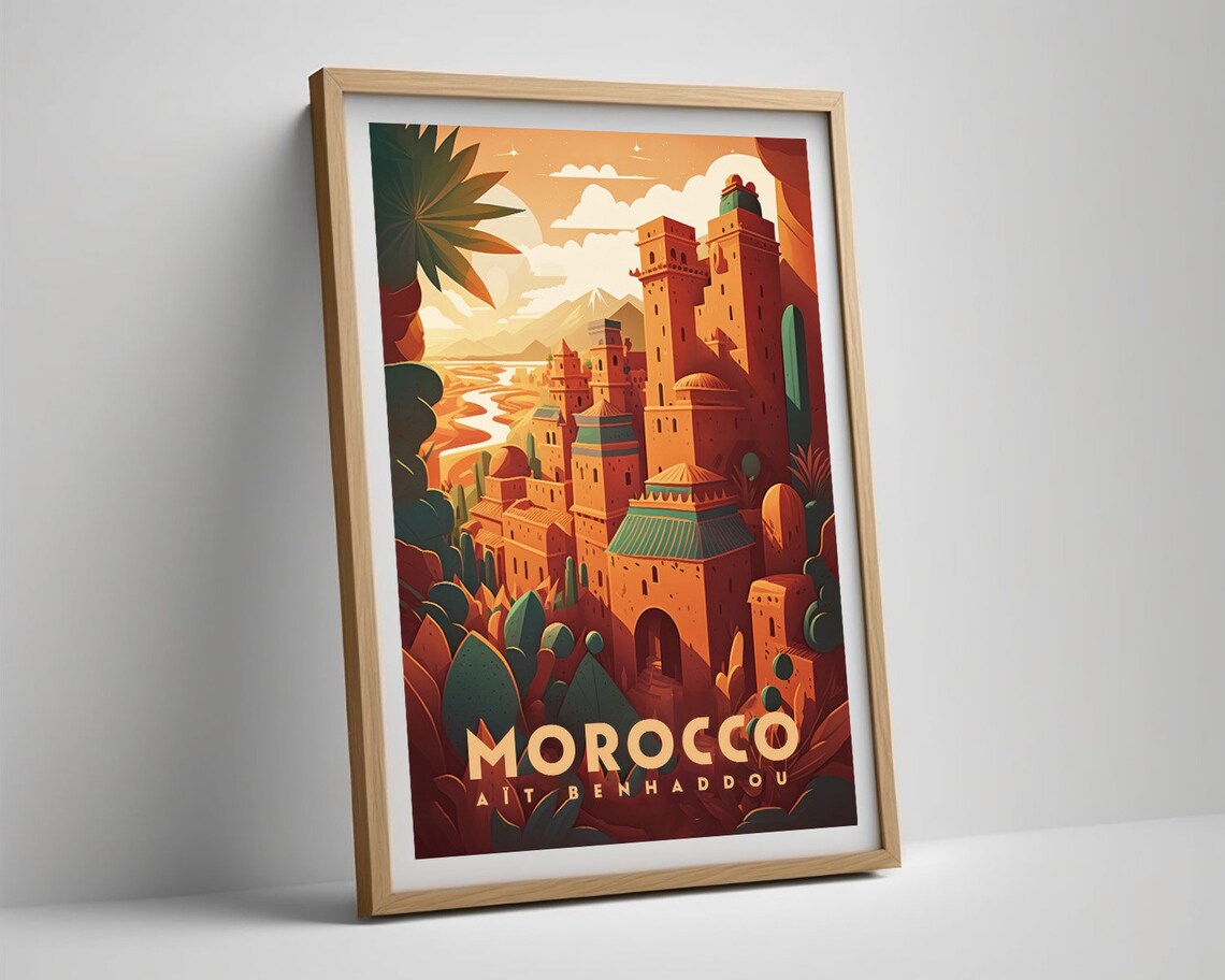 Marrakesh Morocco Travel Poster, Watercolor Art Print - Image 5