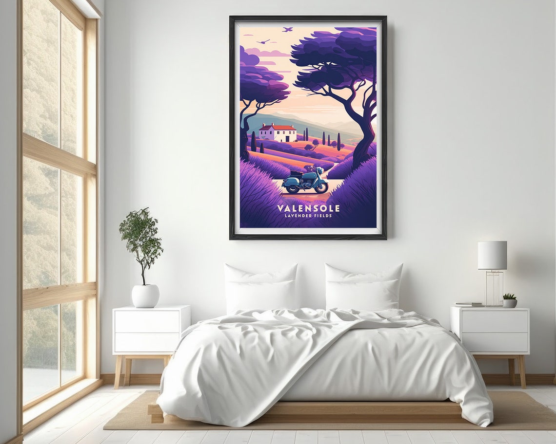 Provence France Travel Poster Provence France Wall Art Print Provence France Valensole Lavender Fields Travel Art Poster Art Decor - Image 3