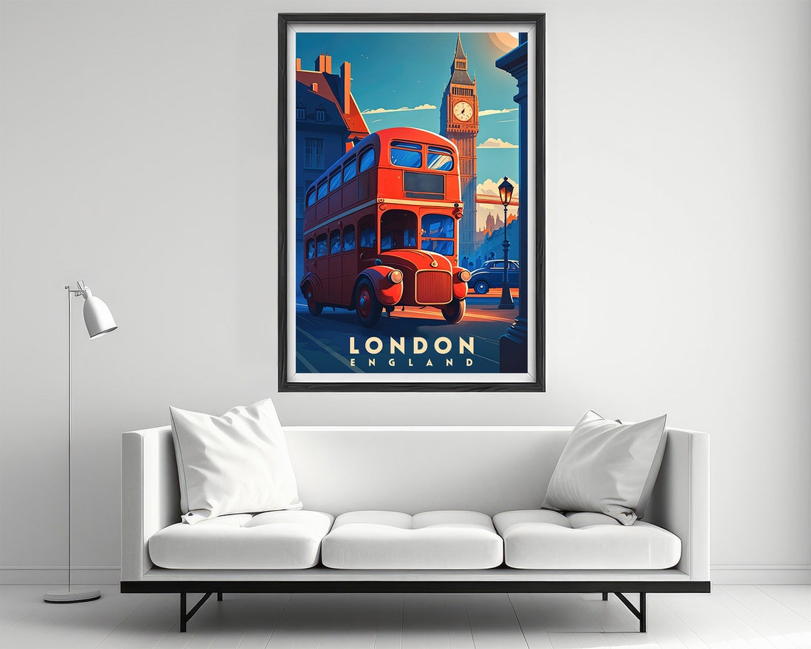 England Travel Poster England Print England Wall Art Print London England England Painting England Illustration England Watercolor Art - Image 2