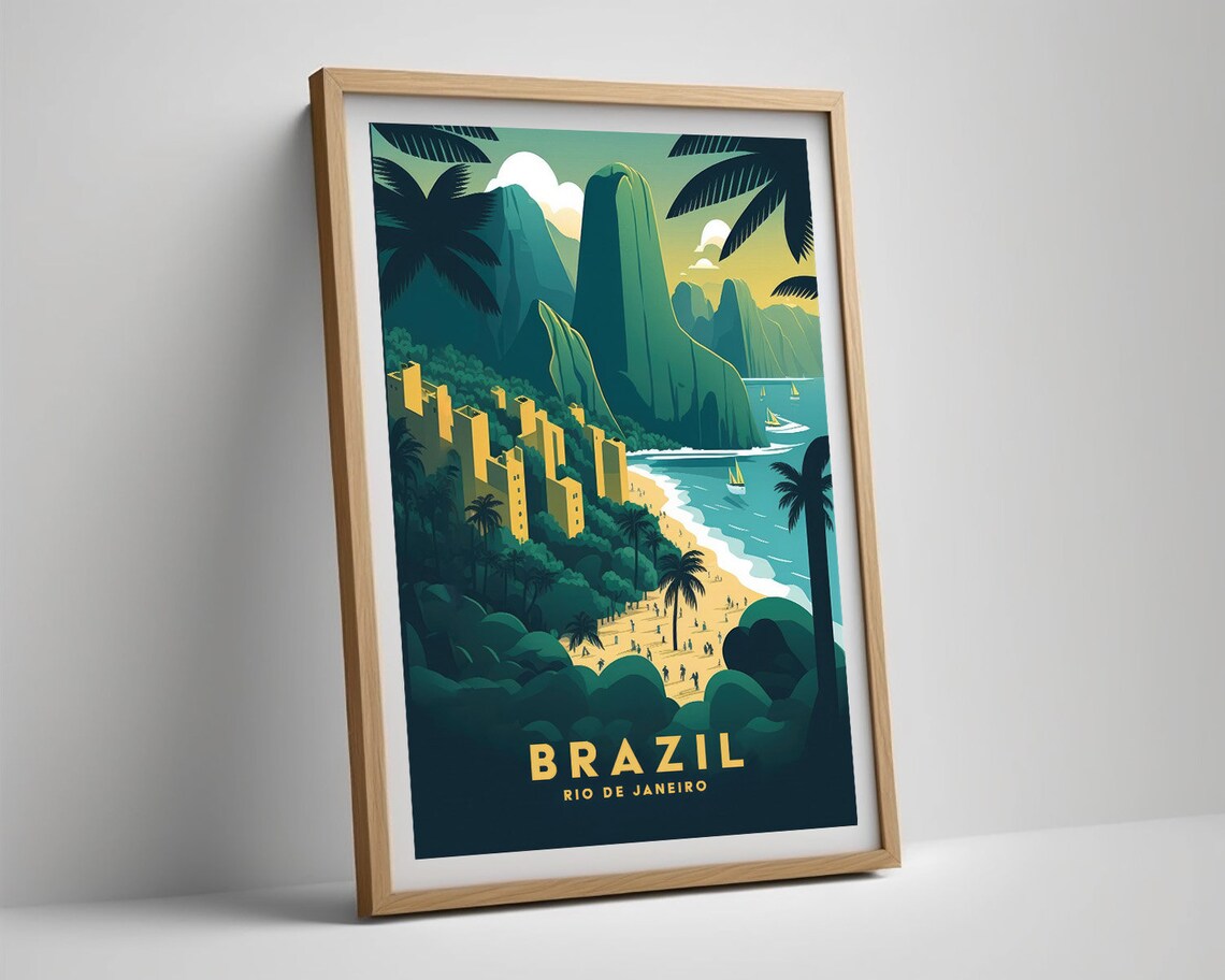 Brazil Rio Travel Poster, Rio De Janeiro Art Print - Image 5