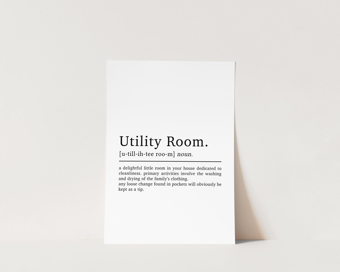Laundry Room Definition Typography Poster Print - Image 3