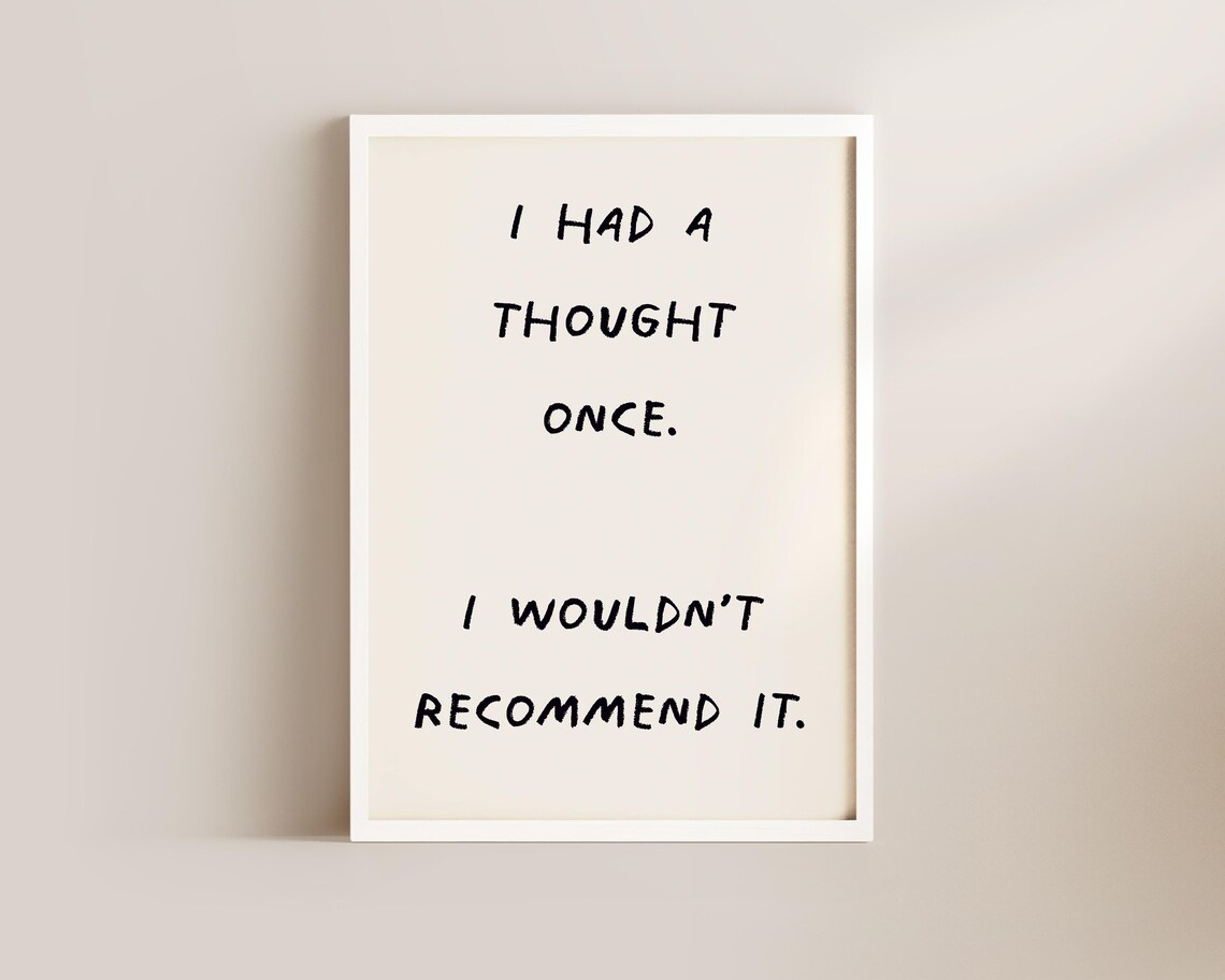 Overthinking Funny Quote, Whimsical Kitchen Decor - Image 2