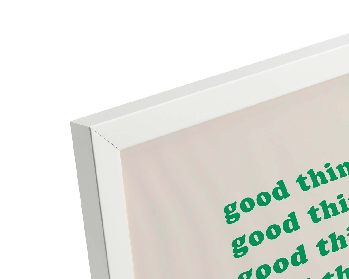 Good Things Are Coming Retro Green Repeated Affirmation Poster - Image 3