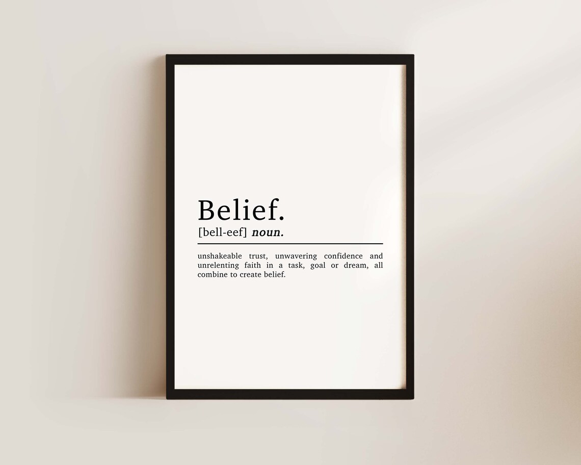 Motivational Belief Quote Art Print, Office Decor - Image 3