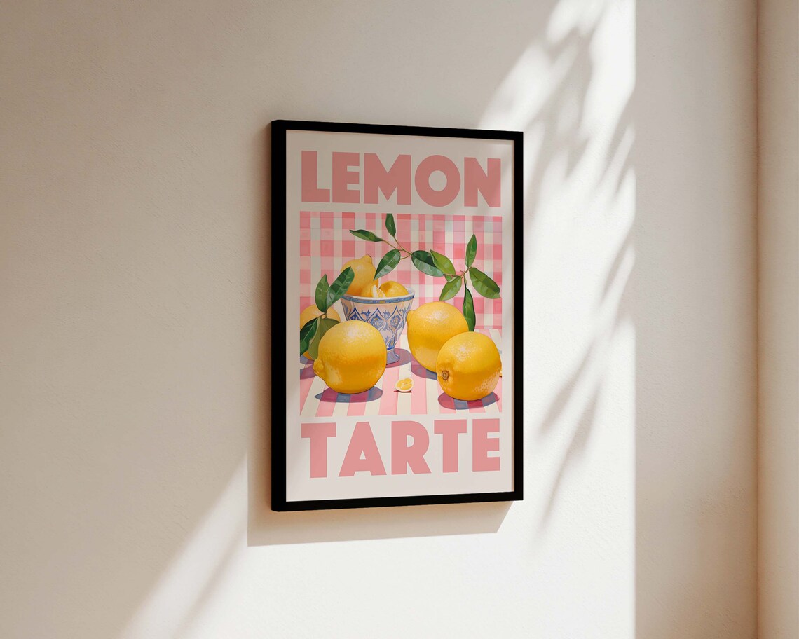 Maximalist Lemon Tart Kitchen Wall Art Print - Image 3