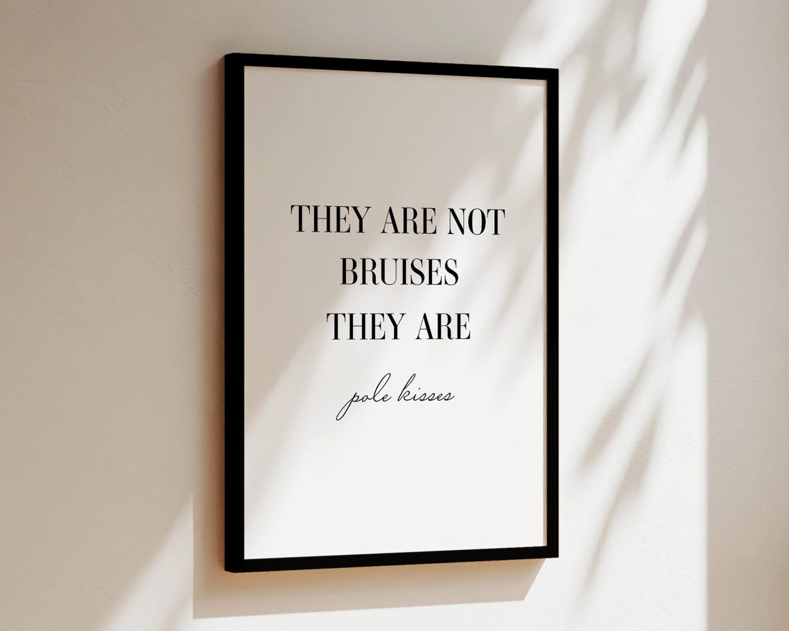 Pole Kisses Quote Print, Pole Dance Typography - Image 2