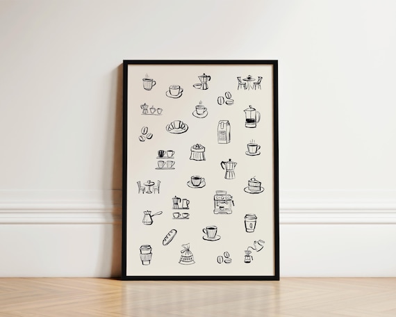 Retro Coffee Table Kitchen Art Print