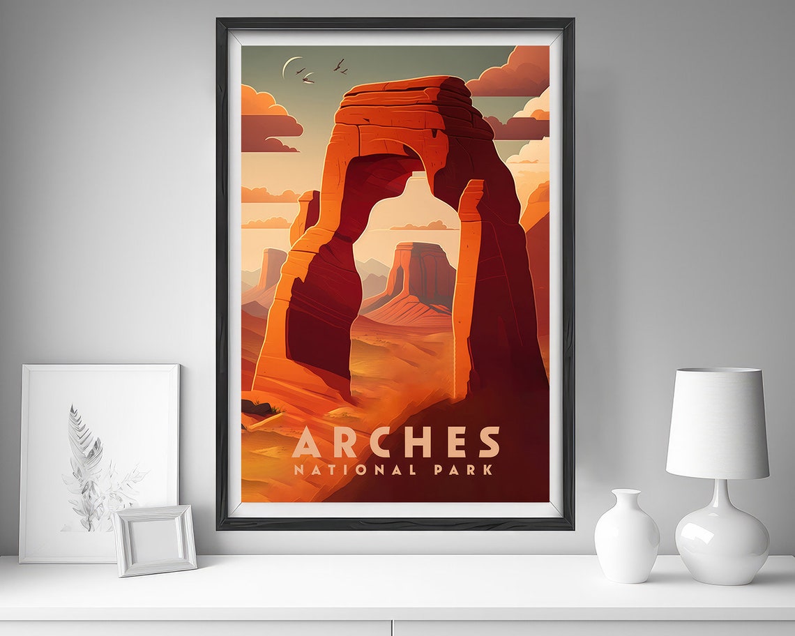 Arches National Park Utah Delicate Arch Desert Vintage Poster - Image 4