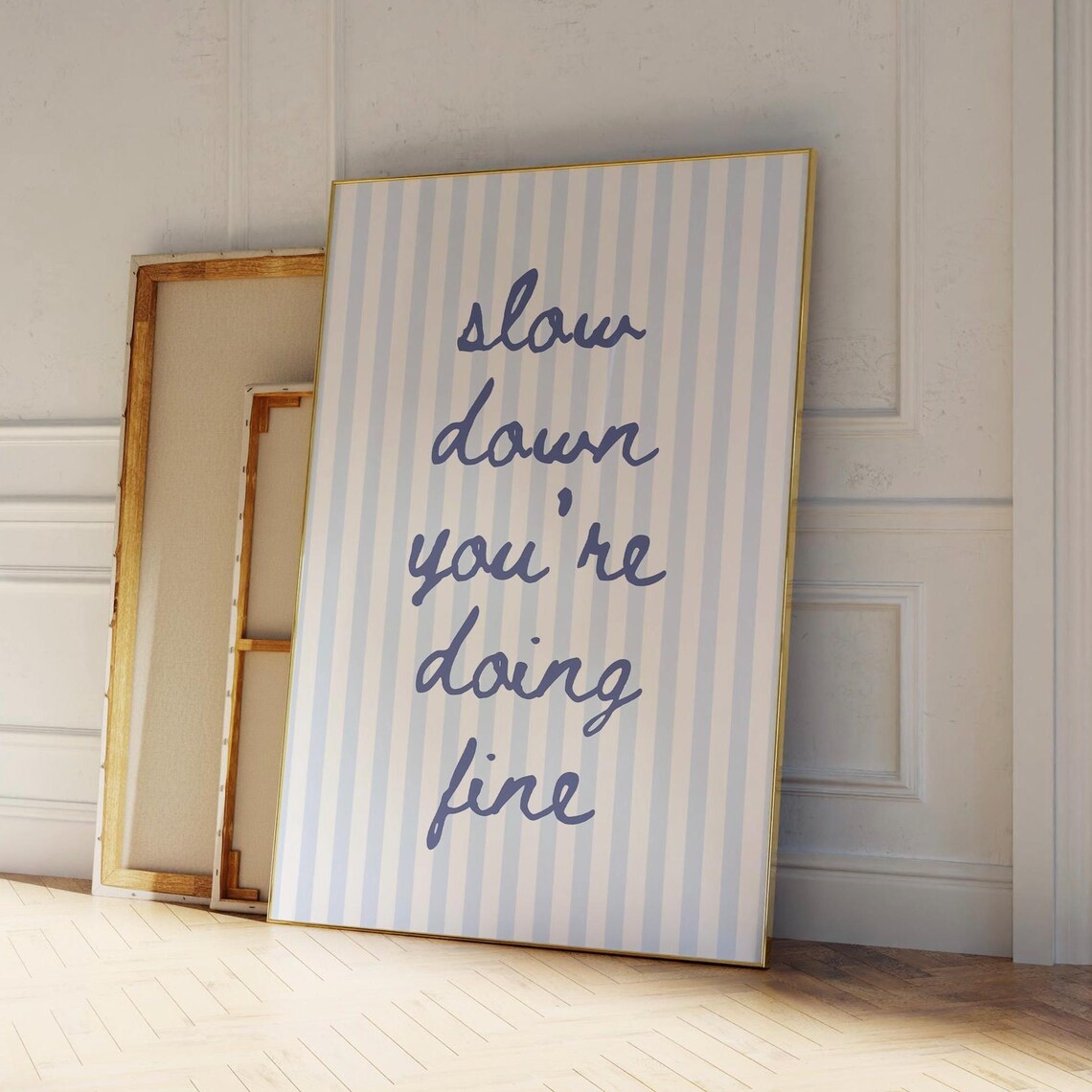 Slow Down You're Doing Well Quote Art Print, Retro