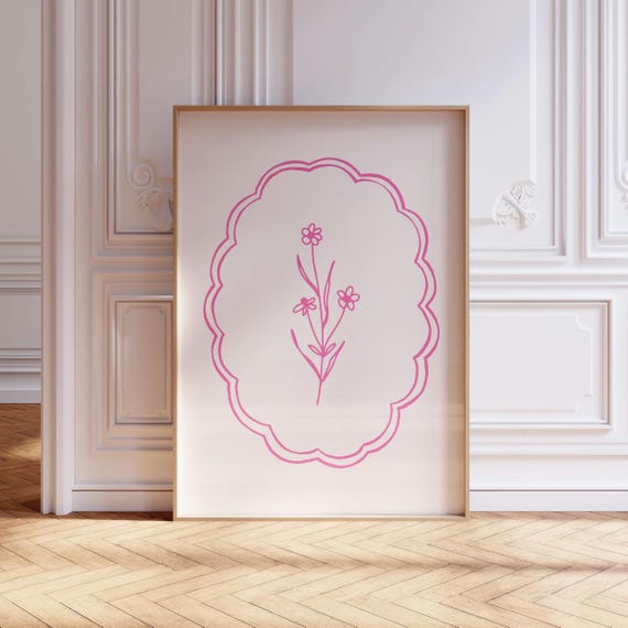 Coquette Flower Bouquet Pink Girly Art Y2k Cute Decor Trendy Instant Wall Teengirl Prints Dorm