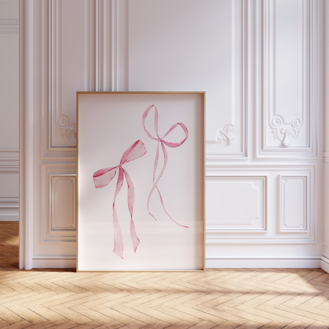 Bows Ribbon Wall Art, Preppy Dorm Art Print - Image 3
