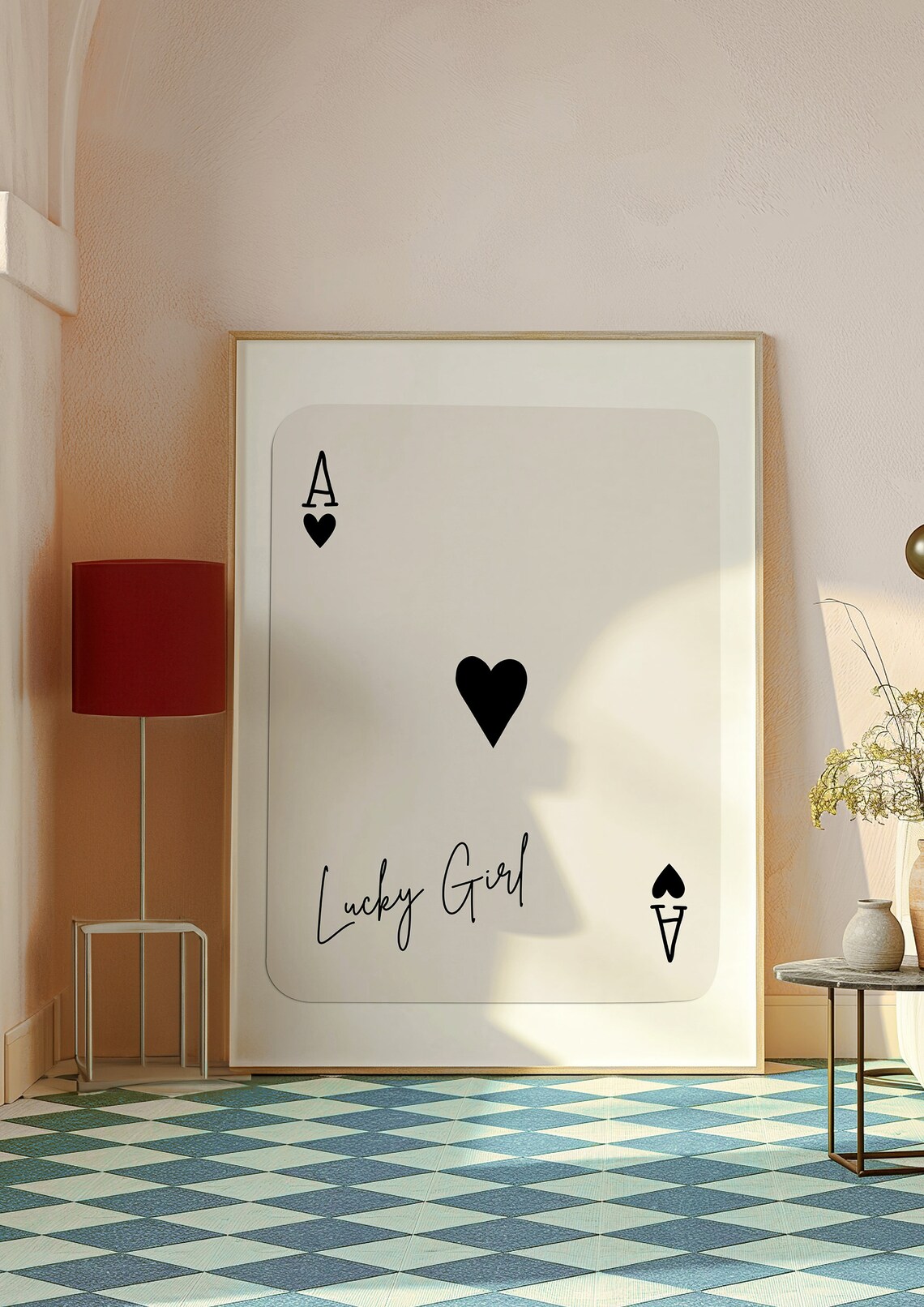 Ace of Spades Lucky Girl Syndrome Wall Art Print