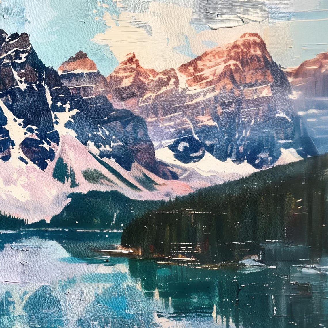 Moraine Lake Banff Canada Turquoise Alpine Reflection Travel Poster - Image 2