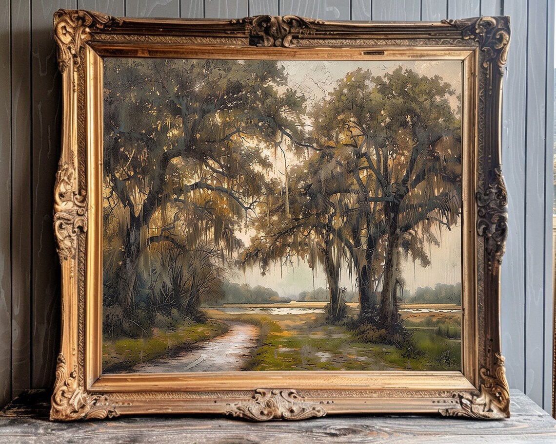Live Oaks Charleston Georgia Avenue Of Oaks Art Print