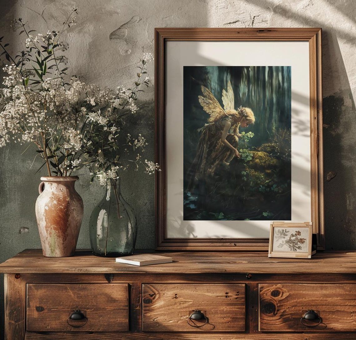 Fairy Art Print, St Patricks Day Decor - Image 2