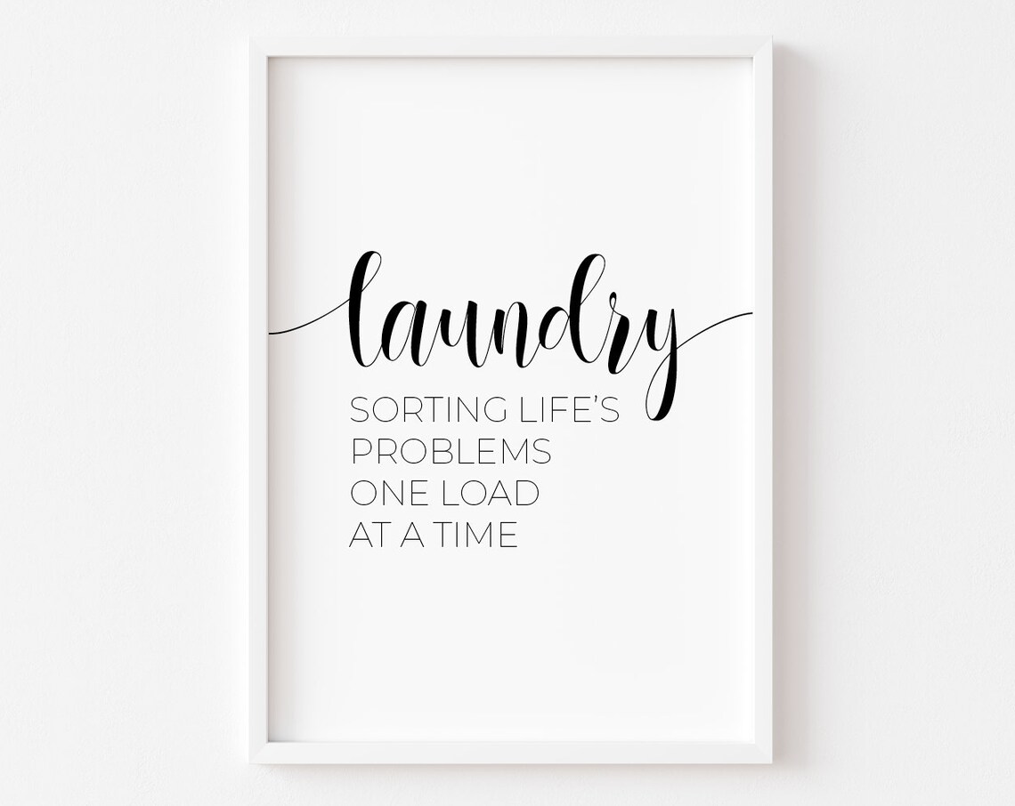 Laundry Definition Typography Quote Art Print