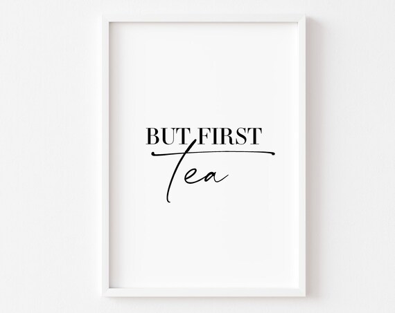 Kitchen Tea Food Print, Funny Home Decor Art Print