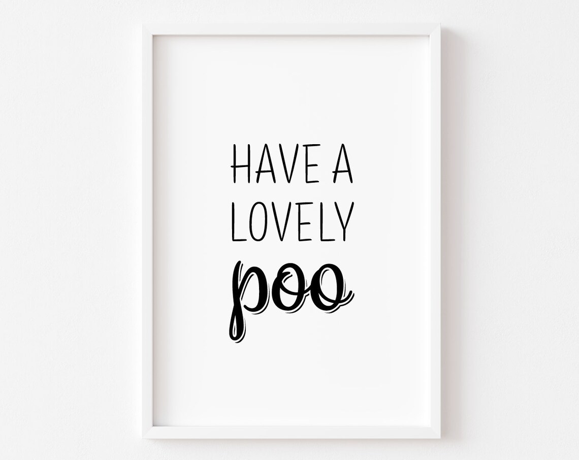 Bathroom Wall Art Prints Funny Toilet Poster